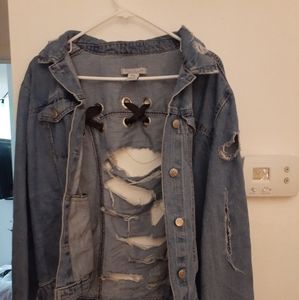 Cut Jean denim jacket